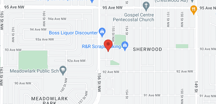 map of 9252 155 ST NW